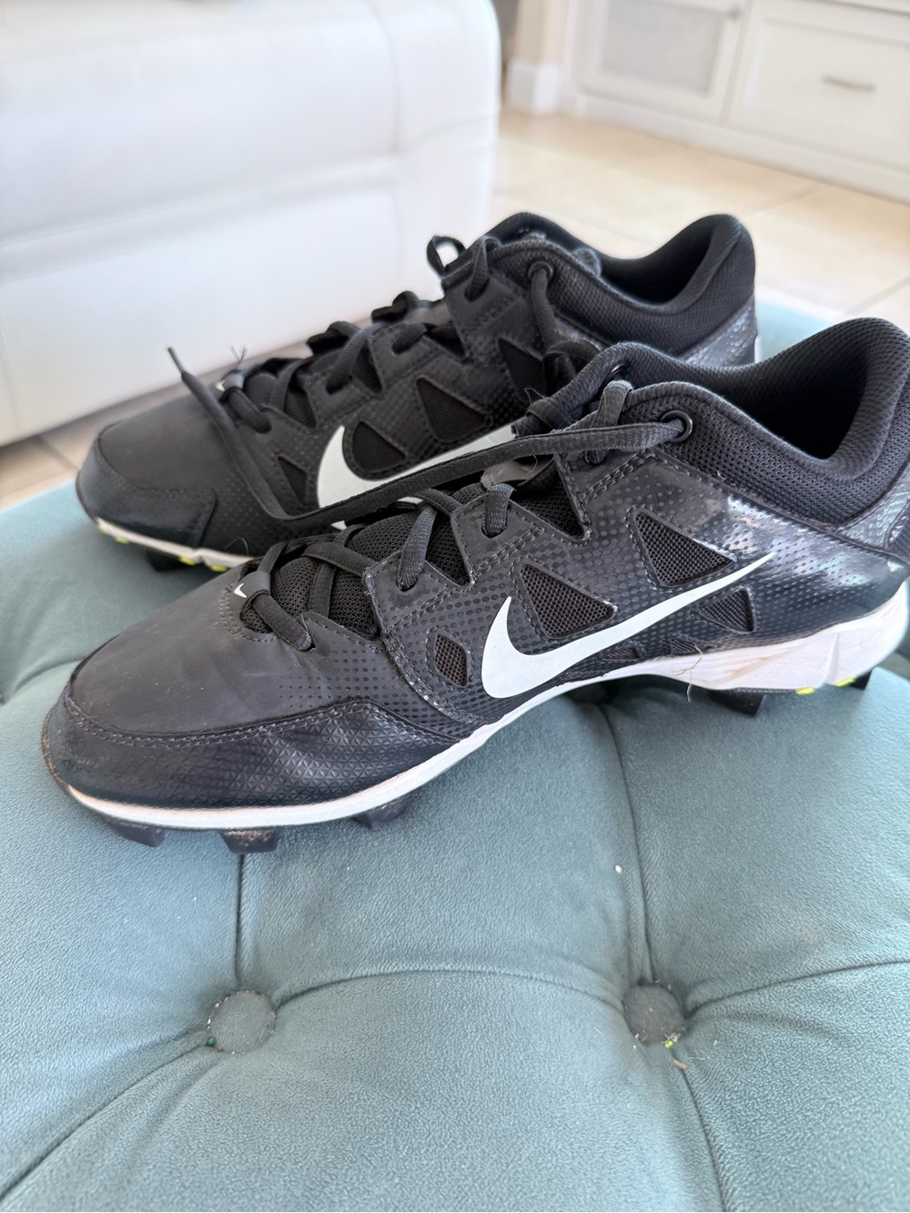 Nike Youth US 10 / 27cm Fast Flex Black Cleats Shoes Soccer Football 684680-010